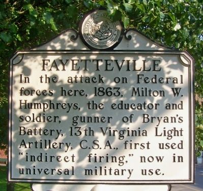 Fayetteville Marker image. Click for full size.