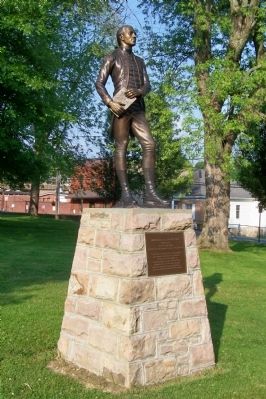 Marquis de Lafayette Sculpture and Marker. Click for full size. Marquis de Lafayette Sculpture and Marker image. Click for full size.