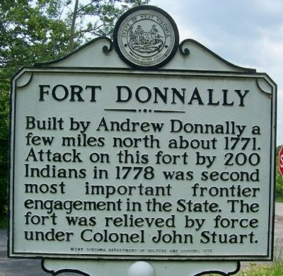 Fort Donnally Marker side. Click for full size. Fort Donnally Marker side image. Click for full size.