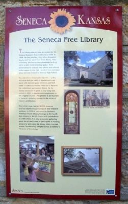 The Seneca Free Library Marker image. Click for full size.