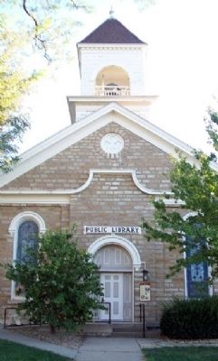 The Seneca Free Library and Marker image. Click for full size.