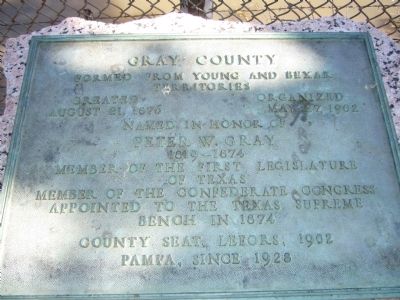 Gray County Marker. Click for full size. Gray County Marker image. Click for full size.