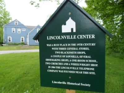 Lincolnville Center Marker. Click for full size. Lincolnville Center Marker image. Click for full size.
