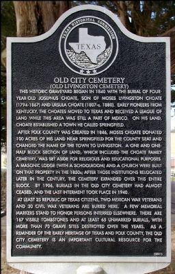 Old City Cemetery Marker image. Click for full size.