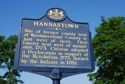 Hannastown Marker image. Click for full size.