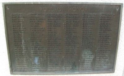 World War Memorial Roll of Honor image. Click for full size.