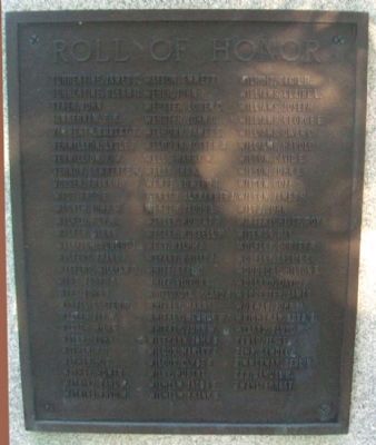 World War Memorial Roll of Honor image. Click for full size.