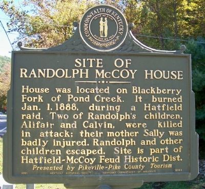 Site of Randolph McCoy House Marker image. Click for full size.