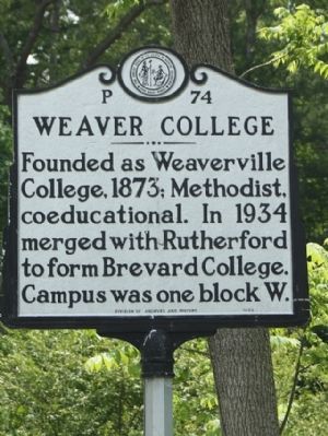 Weaver College Marker image. Click for full size.