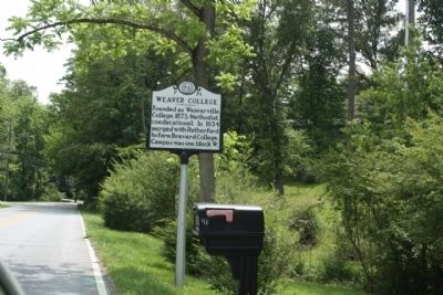 Weaver College Marker, looking south along Merrimon Avenue image. Click for full size.
