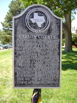 Carson County Marker image. Click for full size.