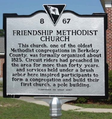 Friendship Methodist Church Marker image. Click for full size.