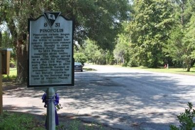 Pinopolis Marker, looking south on Pinopolis Road (State Road 8-5) image. Click for full size.