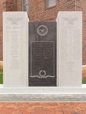 Davie County War Memorial Marker image. Click for full size.