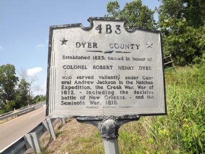 Dyer County / Lauderdale County Marker image. Click for full size.