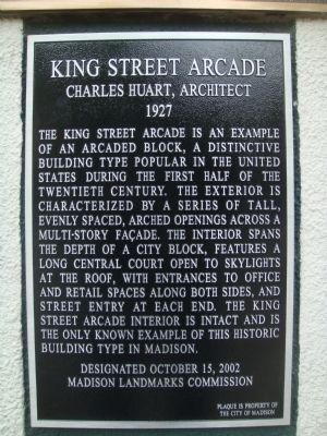 King Street Arcade Marker image. Click for full size.