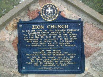 Zion Church Marker image. Click for full size.