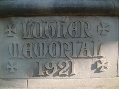 Luther Memorial Evangelical Lutheran Church Cornerstone image. Click for full size.