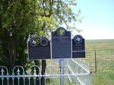 Thomas Cree Homesite Marker <i>is in the center</i> image. Click for full size.