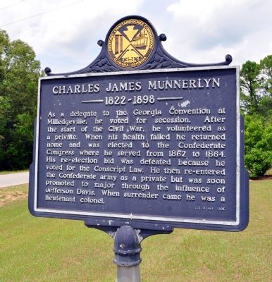Side 1: Charles James Munnerlyn Marker image. Click for full size.