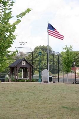 "Lest We Forget" Marker in new location by the ball field.. Click for full size. "Lest We Forget" Marker in new location by the ball field. image. Click for full size.