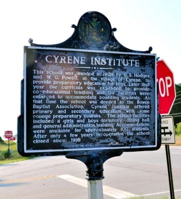 Side 2: Cyrene Institute Marker image. Click for full size.