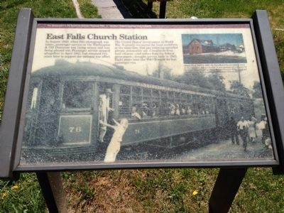 East Falls Church Station Marker image. Click for full size.