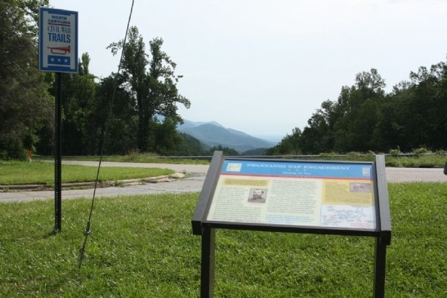 Swannanoa Gap Engagement Marker and Gap seen in background image. Click for full size.