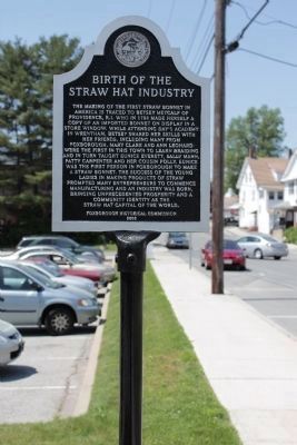 Birth of the Straw Hat Industry Marker image. Click for full size.