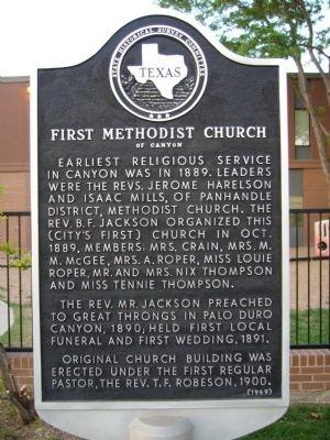 First Methodist Church Marker. Click for full size. First Methodist Church Marker image. Click for full size.