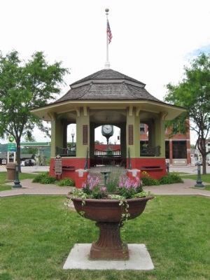 Marker and Bandstand image. Click for full size.