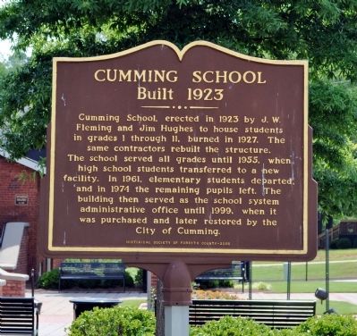 Cumming School Marker image. Click for full size.