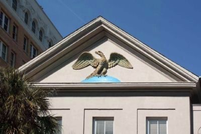Second Bank of the United States Gilded Pediment Eagle image. Click for full size.