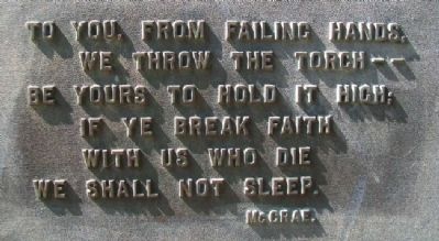 World War Memorial Poem image. Click for full size.