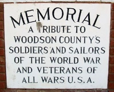 World War and Veterans Memorial Marker image. Click for full size.
