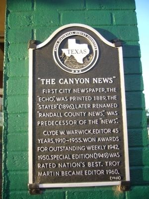 The Canyon News Marker image. Click for full size.