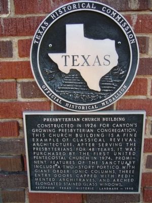 Presbyterian Church Building Marker image. Click for full size.