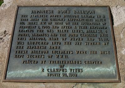 Japanese Bomb Balloon Marker image. Click for full size.