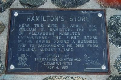 Hamilton’s Store Marker image. Click for full size.