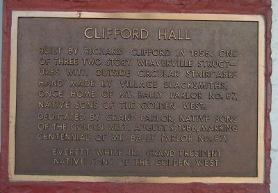 Clifford Hall Marker image. Click for full size.