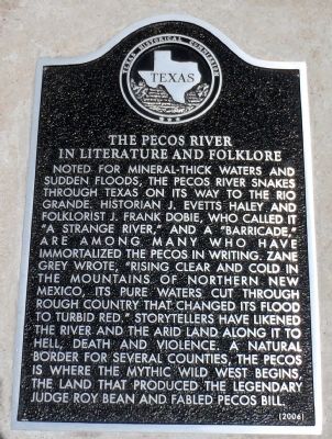 The Pecos River in Literature and Folklore Marker image. Click for full size.