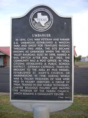 Umbarger Marker image. Click for full size.