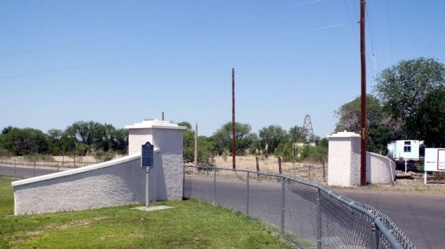 Site of marker at original Fort D.A. Russell entrance gate. image. Click for full size.