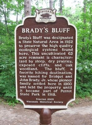 Brady's Bluff Marker image. Click for full size.