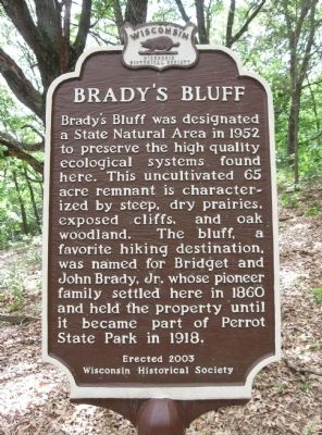 Brady's Bluff Marker image. Click for full size.