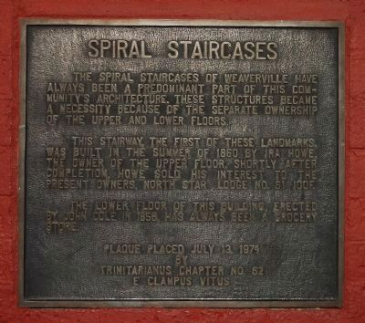 Spiral Staircases Marker. Click for full size. Spiral Staircases Marker image. Click for full size.