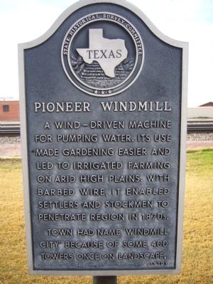 Pioneer Windmill Marker image. Click for full size.