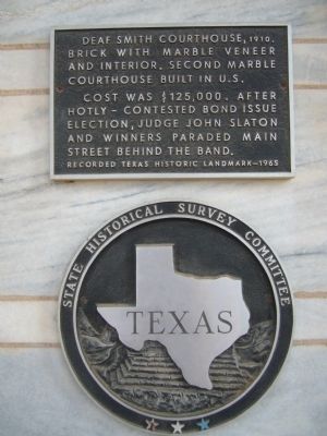 Deaf Smith Courthouse Marker. Click for full size. Deaf Smith Courthouse Marker image. Click for full size.