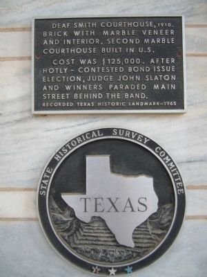 Deaf Smith Courthouse Marker image. Click for full size.