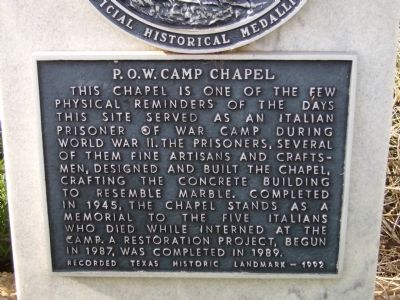 P.O.W. Camp Chapel Marker image. Click for full size.